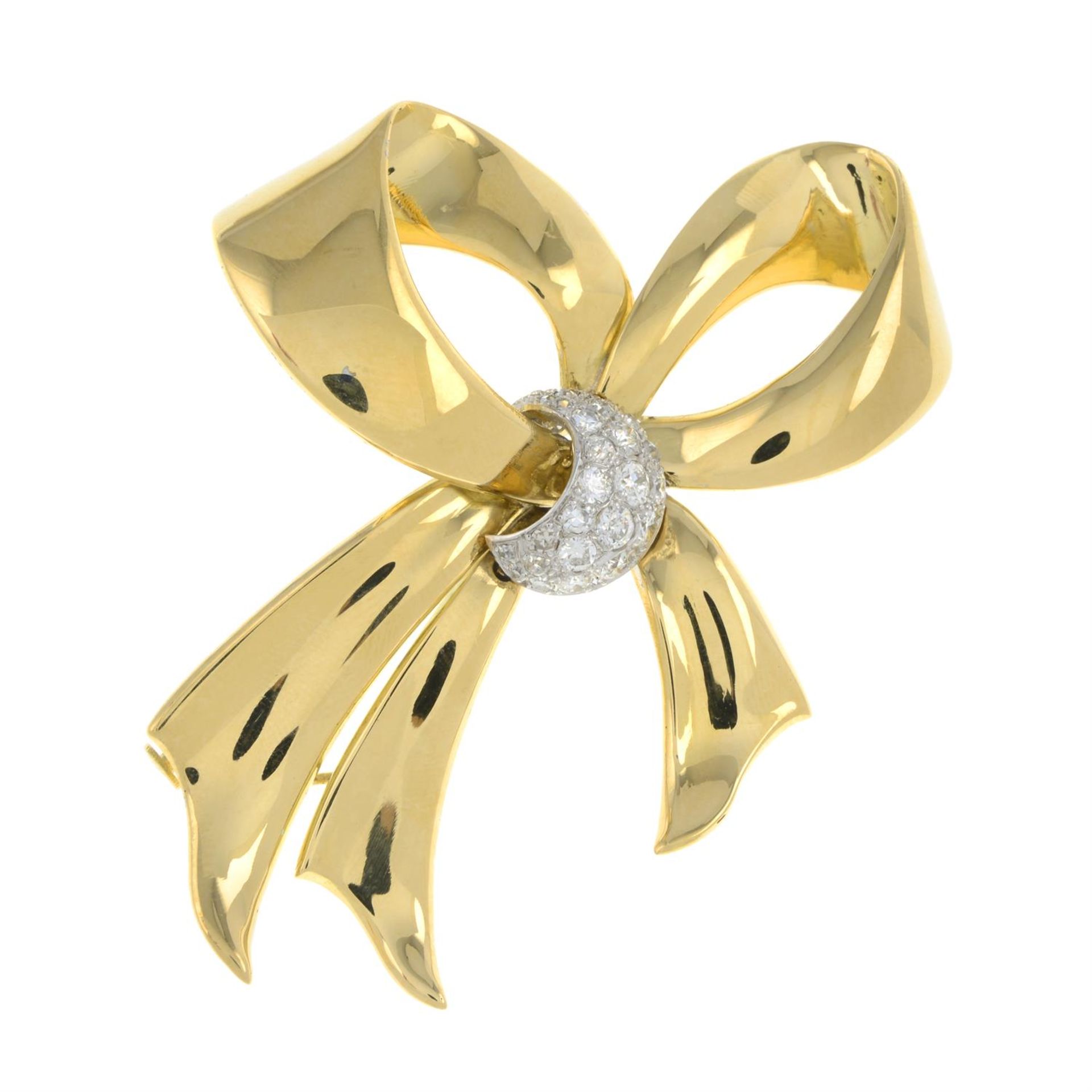 Diamond bow brooch - Image 2 of 4