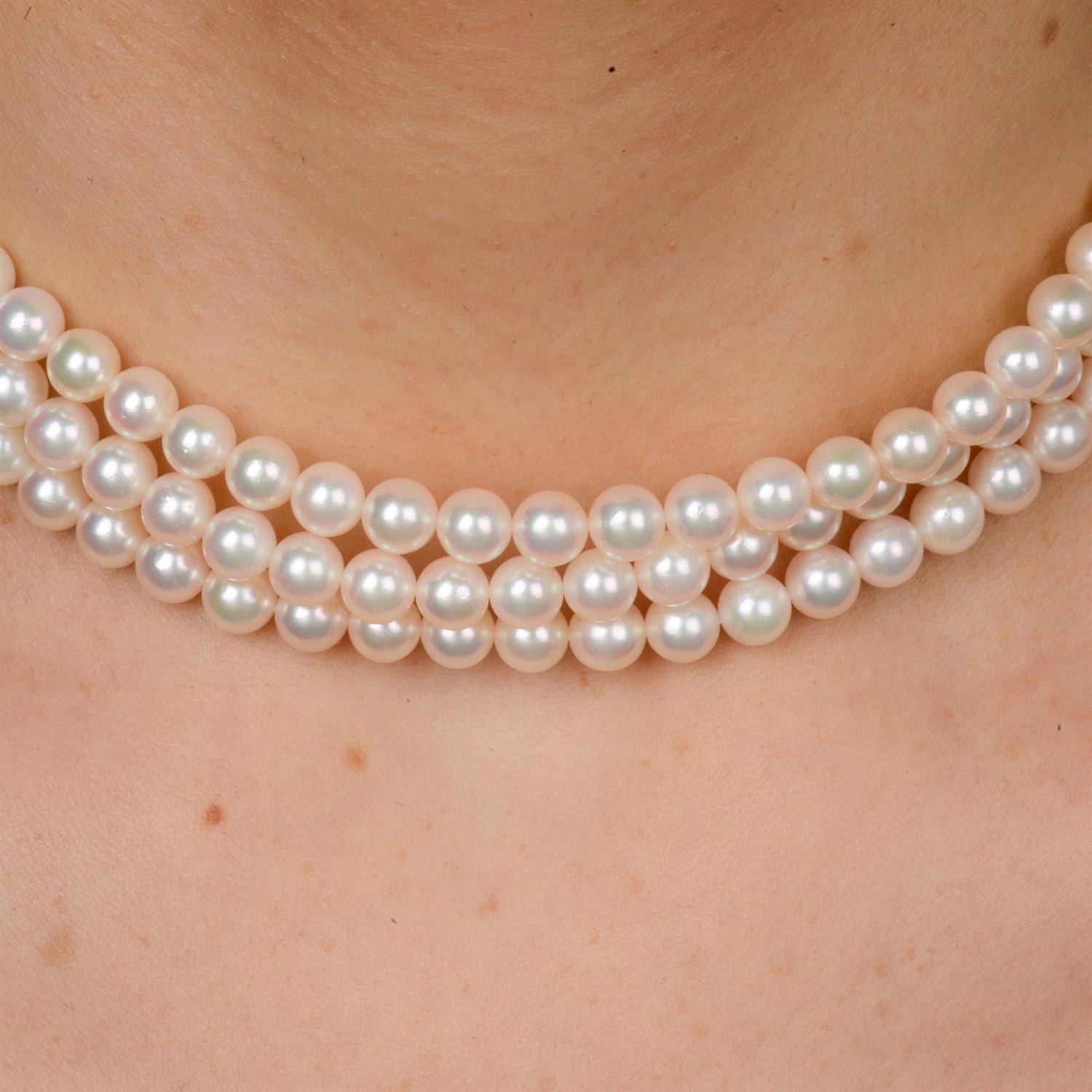 Cultured pearl necklace, Chow Tai Fook - Bild 6 aus 6