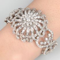 Mid 20th century 18ct gold diamond bracelet