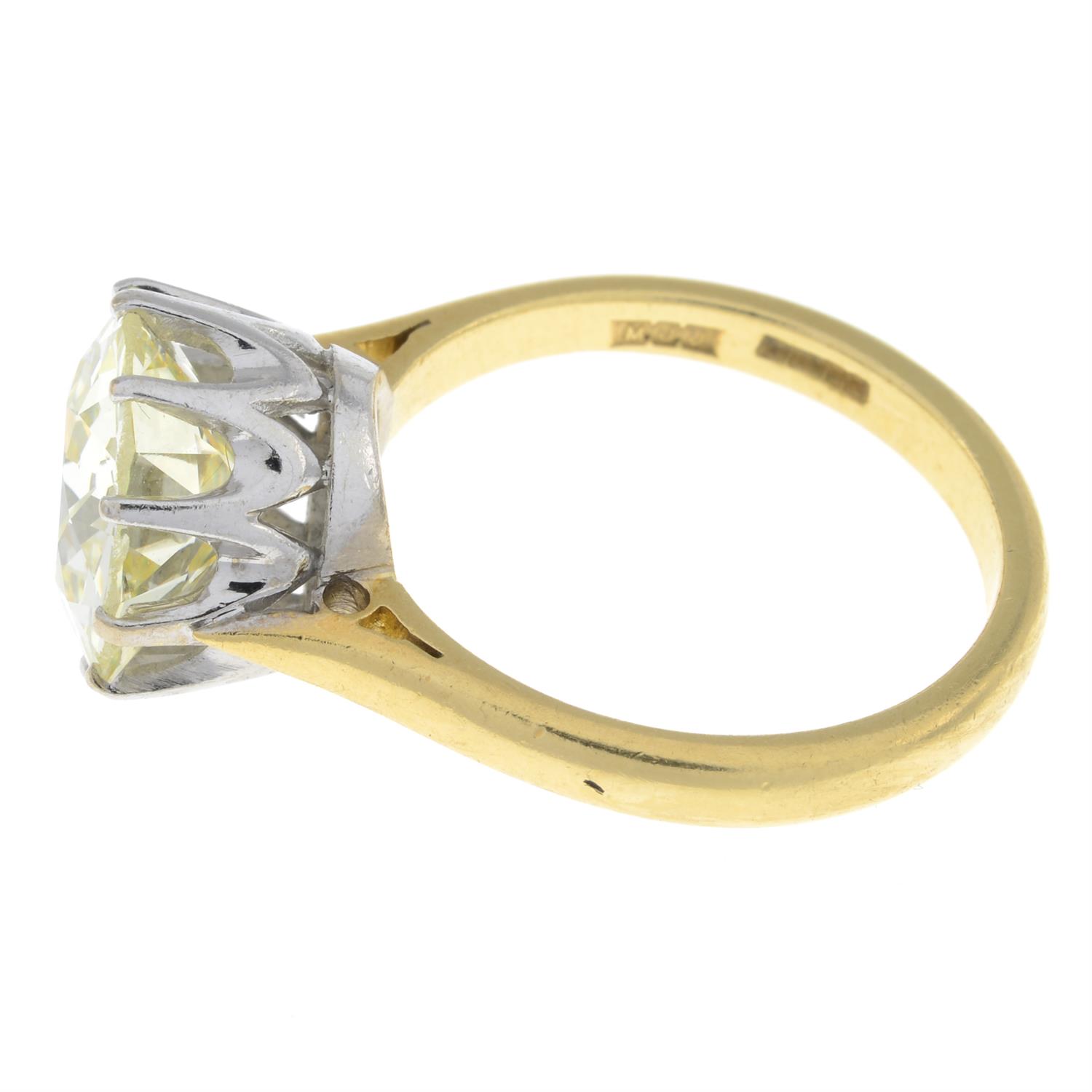 18ct gold old-cut diamond single-stone ring - Bild 4 aus 5