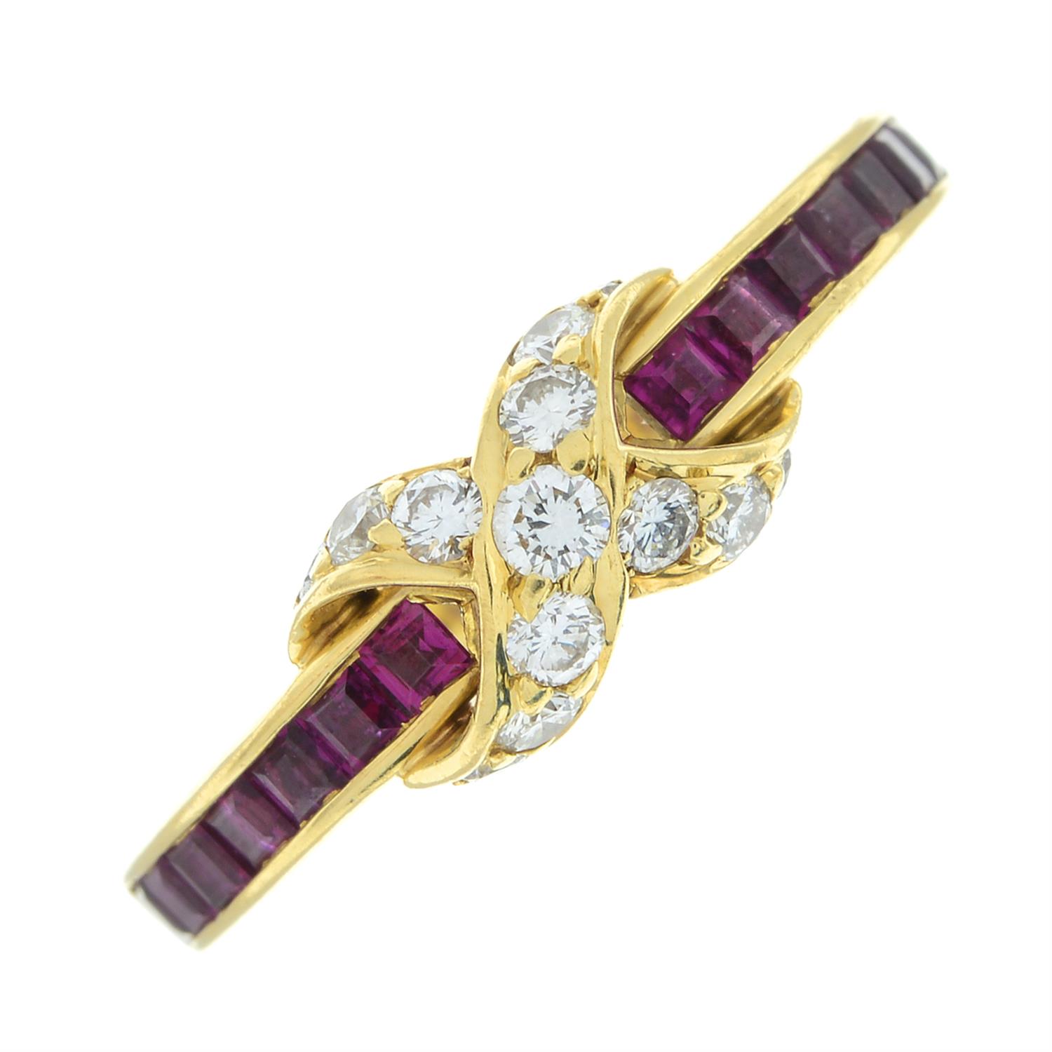 18ct gold diamond and ruby ring, by Tiffany & Co. - Image 2 of 5