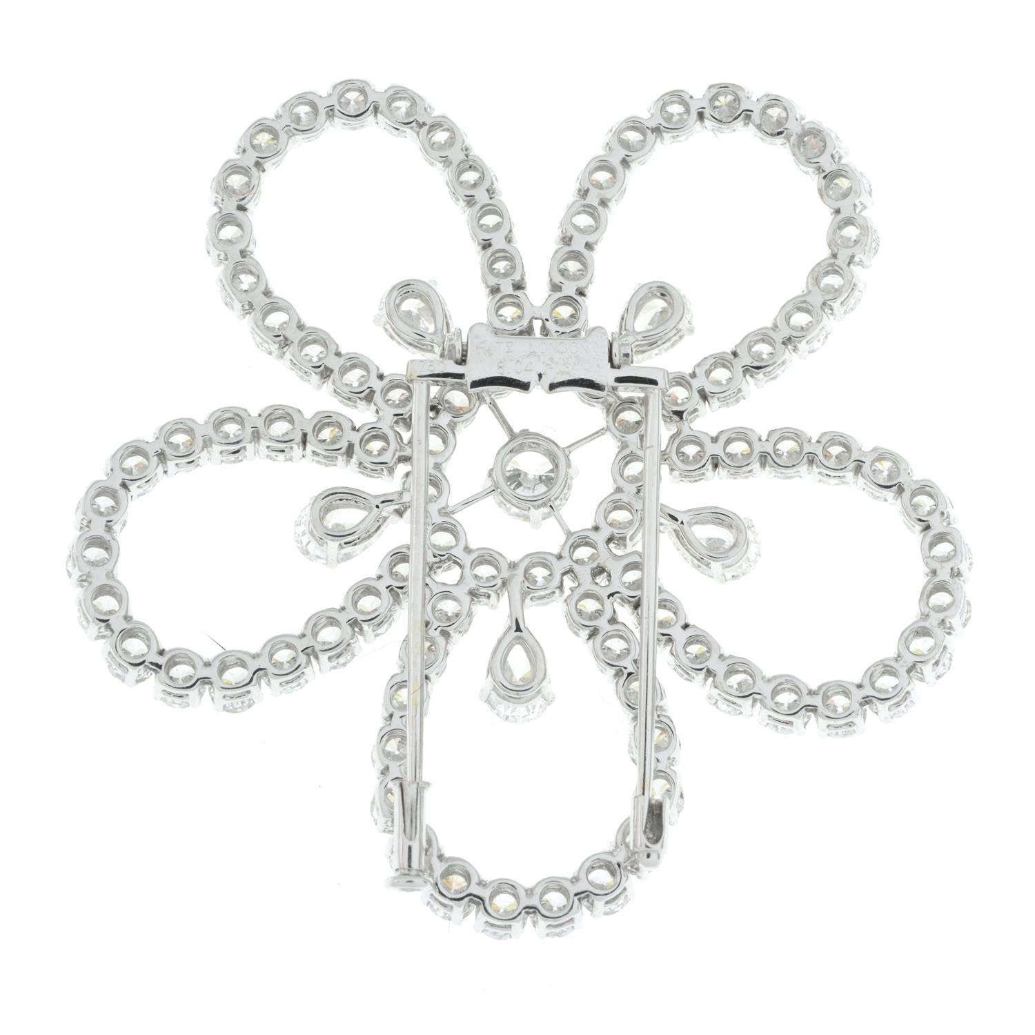 18ct gold diamond flower clip, by Ritz - Image 3 of 4