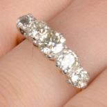 Early 20th century old-cut diamond five-stone ring