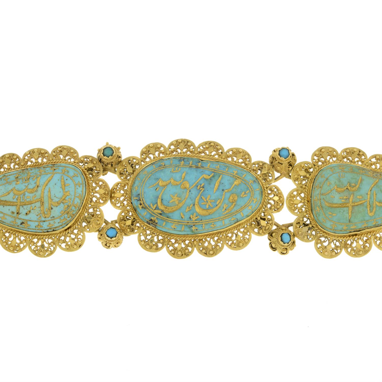 Carved turquoise bracelet - Image 3 of 5