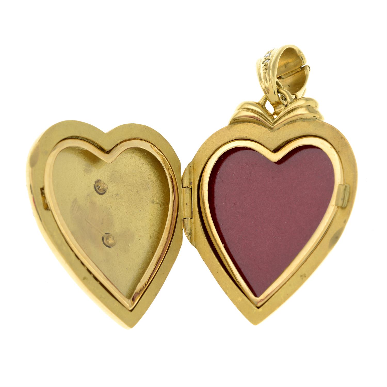 Diamond and enamel heart locket, by Fabergé - Bild 5 aus 6