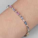 18ct gold sapphire and diamond bracelet