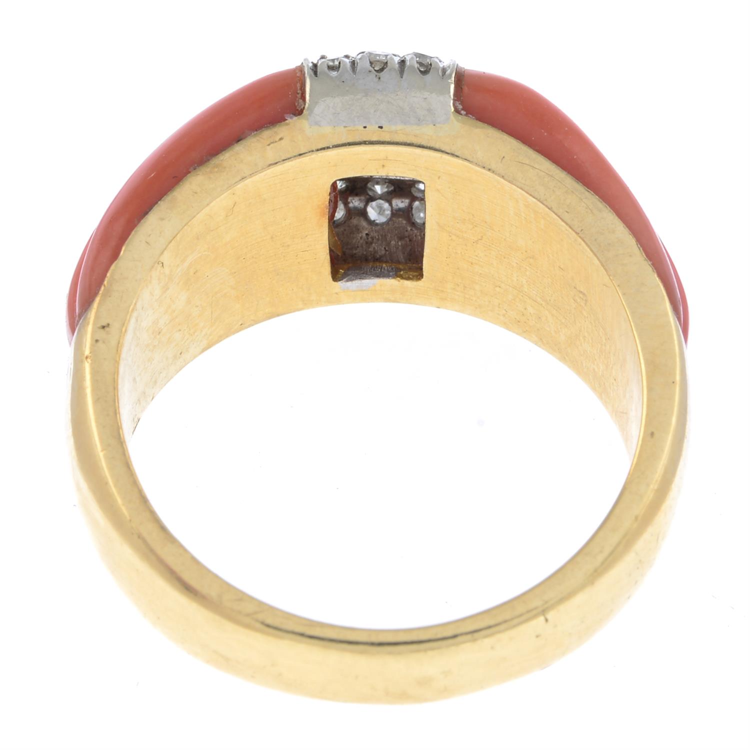 Coral and diamond dress ring - Image 2 of 3