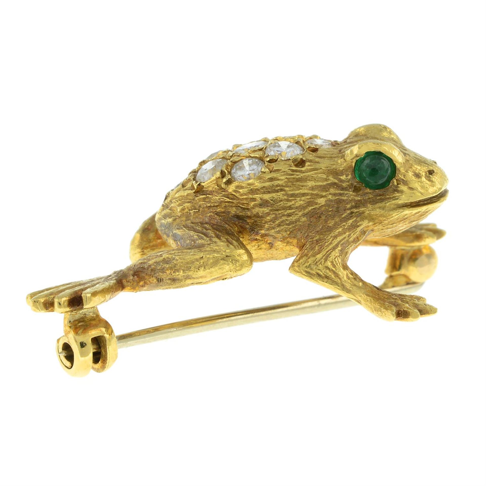 18ct gold diamond frog brooch, by E. Wolfe & Co. - Image 4 of 5