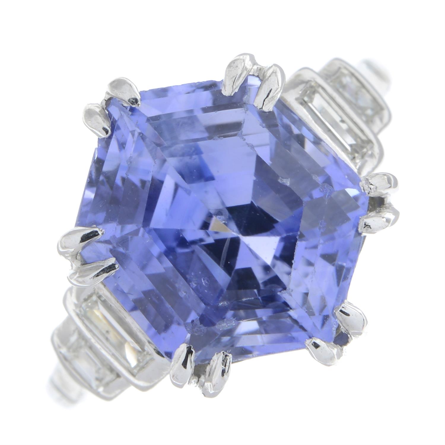 Sri Lankan sapphire and diamond ring - Image 2 of 4