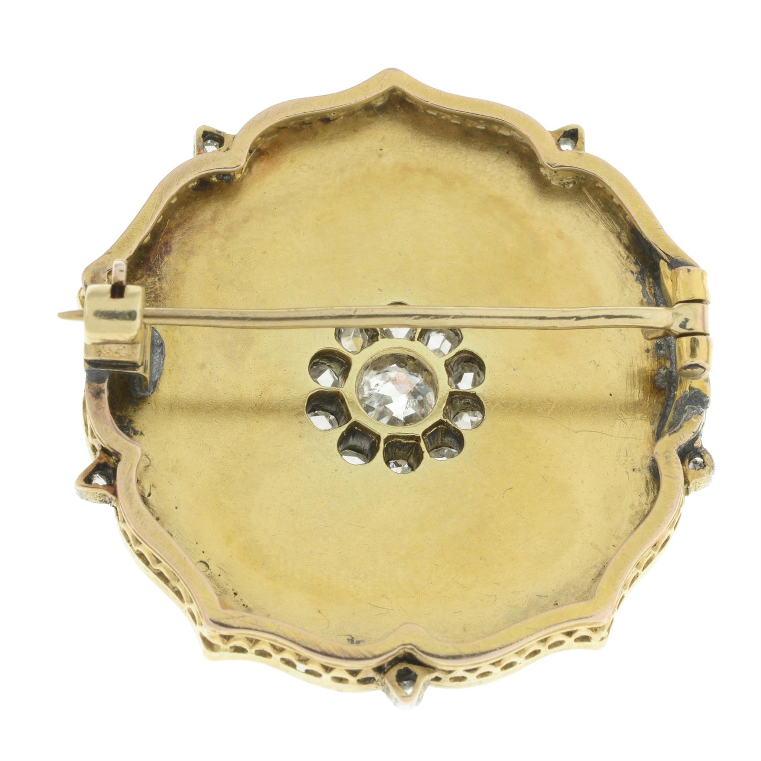 19th century diamond and enamel brooch, attributed to Falize - Image 3 of 4