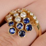 18ct gold sapphire and diamond ring, by Mappin & Webb