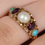 Victorian 18ct gold gem ring