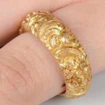 19th century gold floral band ring