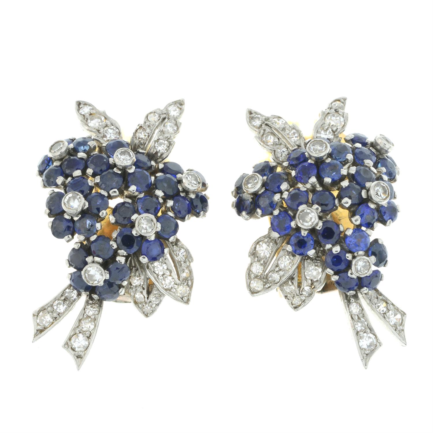 Diamond and sapphire earrings, by Van Cleef & Arpels - Image 2 of 4