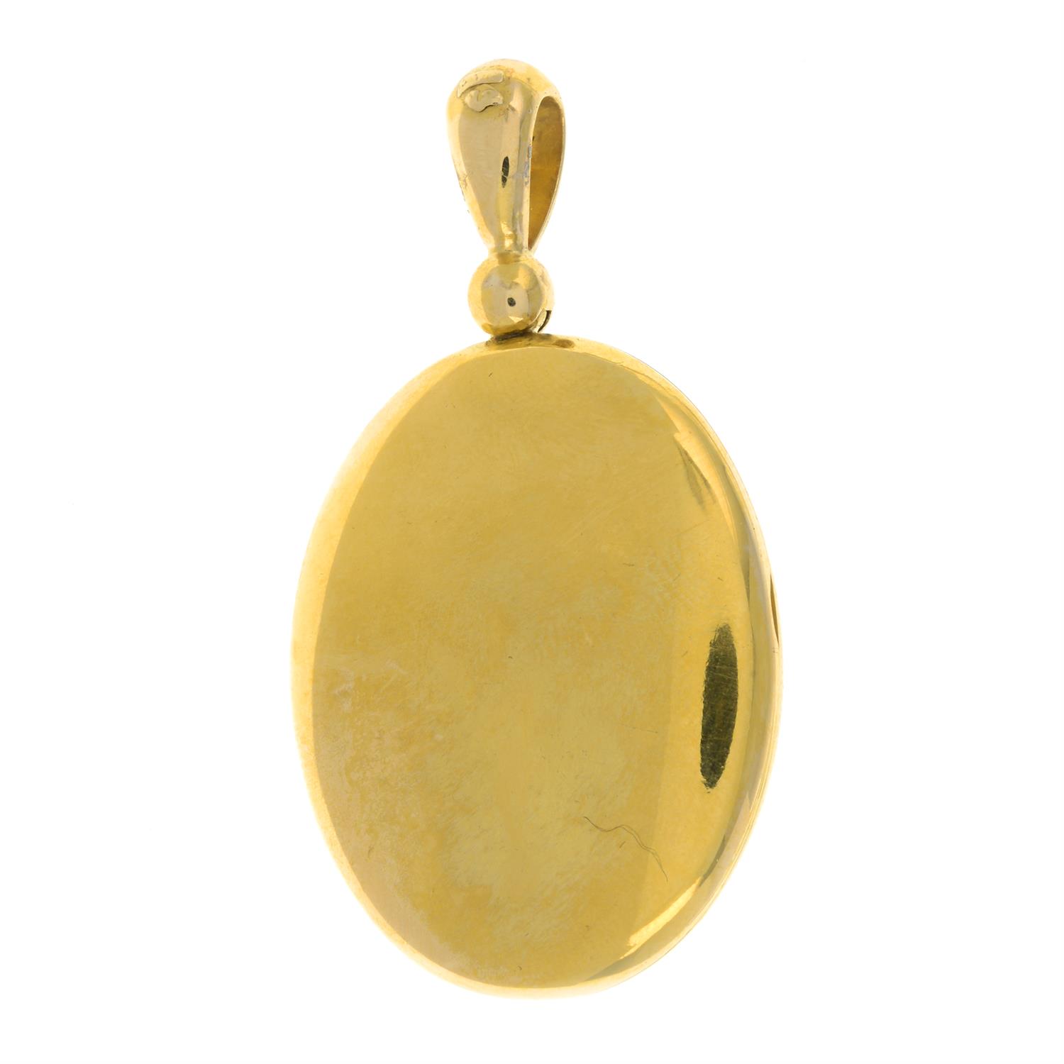 Victorian gold diamond locket pendant - Image 3 of 4