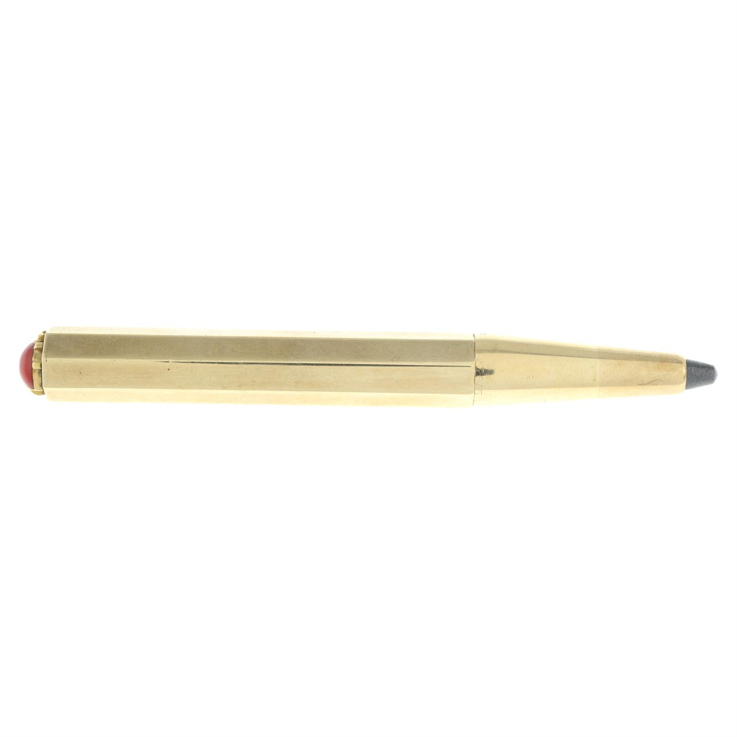 9ct gold pencil with ladybird terminal, by Cartier - Image 4 of 6