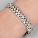 Early to mid 20th century platinum diamond bracelet