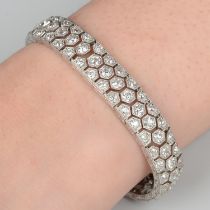 Early to mid 20th century platinum diamond bracelet