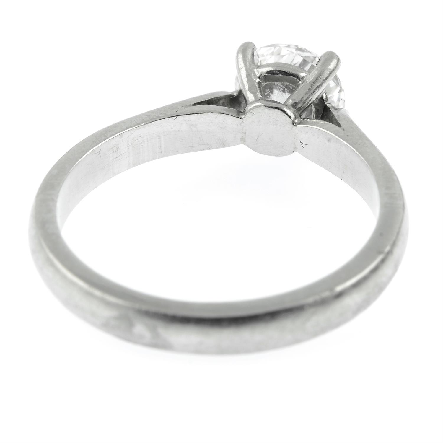Platinum diamond single-stone ring - Image 5 of 7