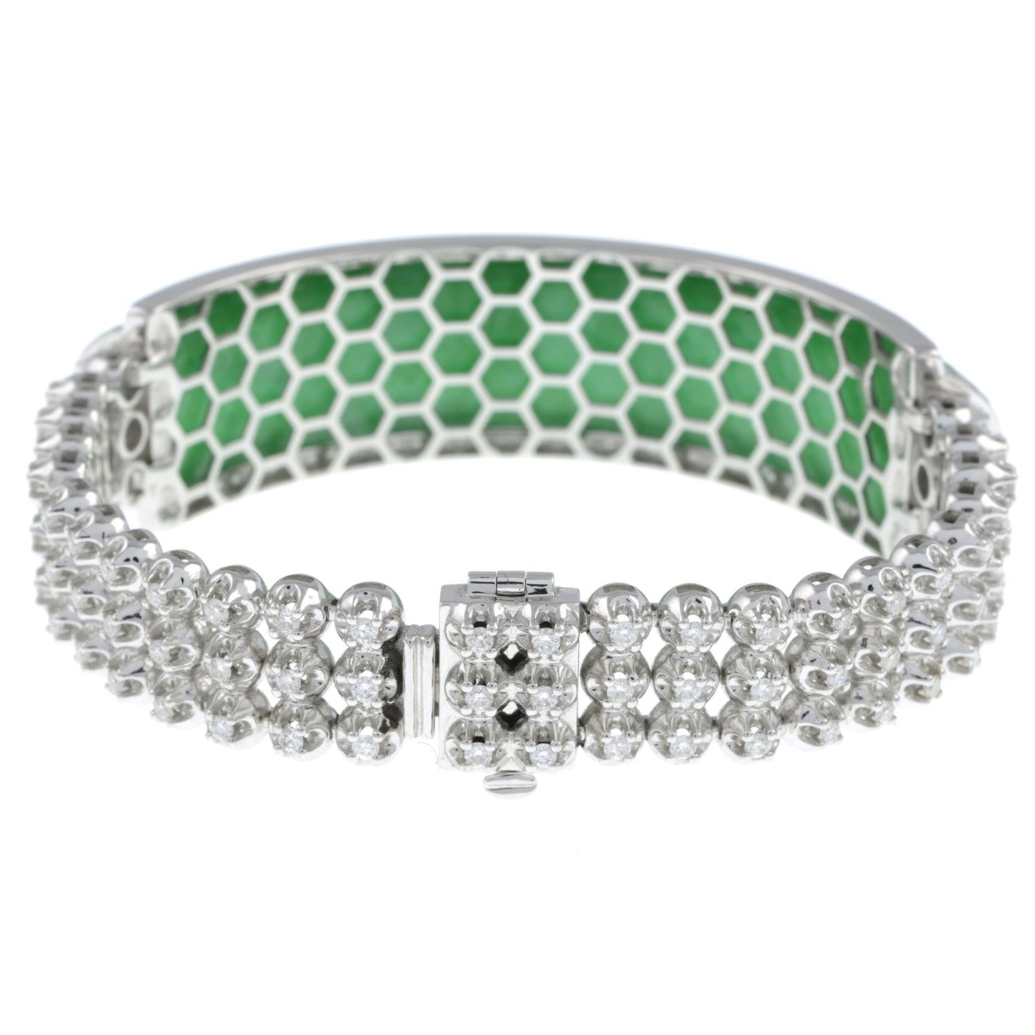 Jade and diamond bracelet, by Jadeite & Co. - Image 3 of 4