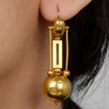 Victorian gold earrings