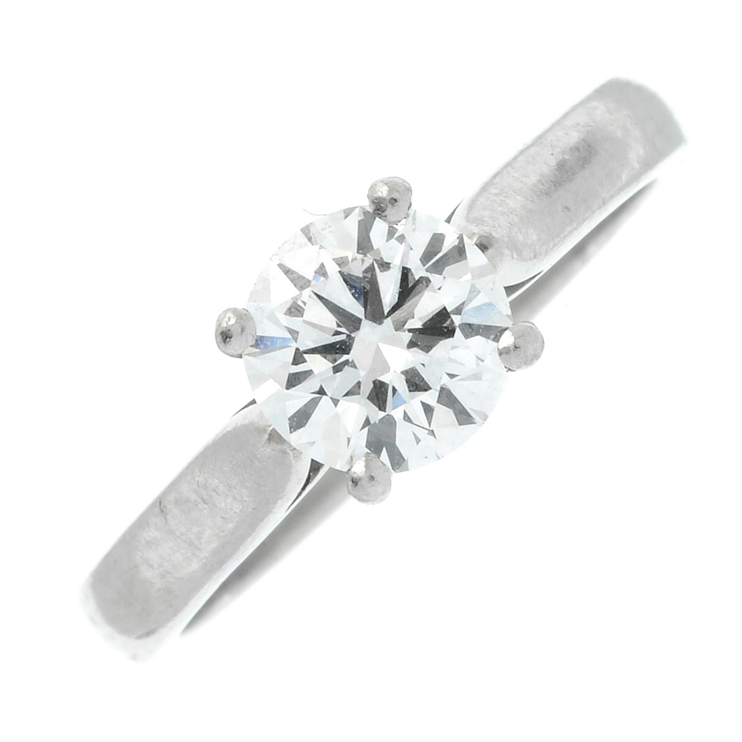 Platinum diamond single-stone ring - Image 2 of 7