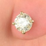 Brilliant-cut diamond stud earrings