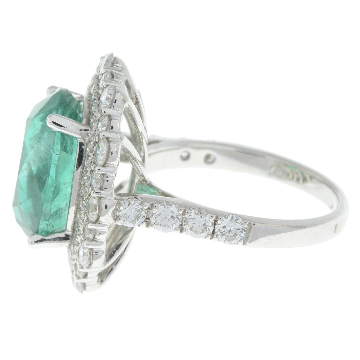 Emerald and diamond ring - Bild 4 aus 6