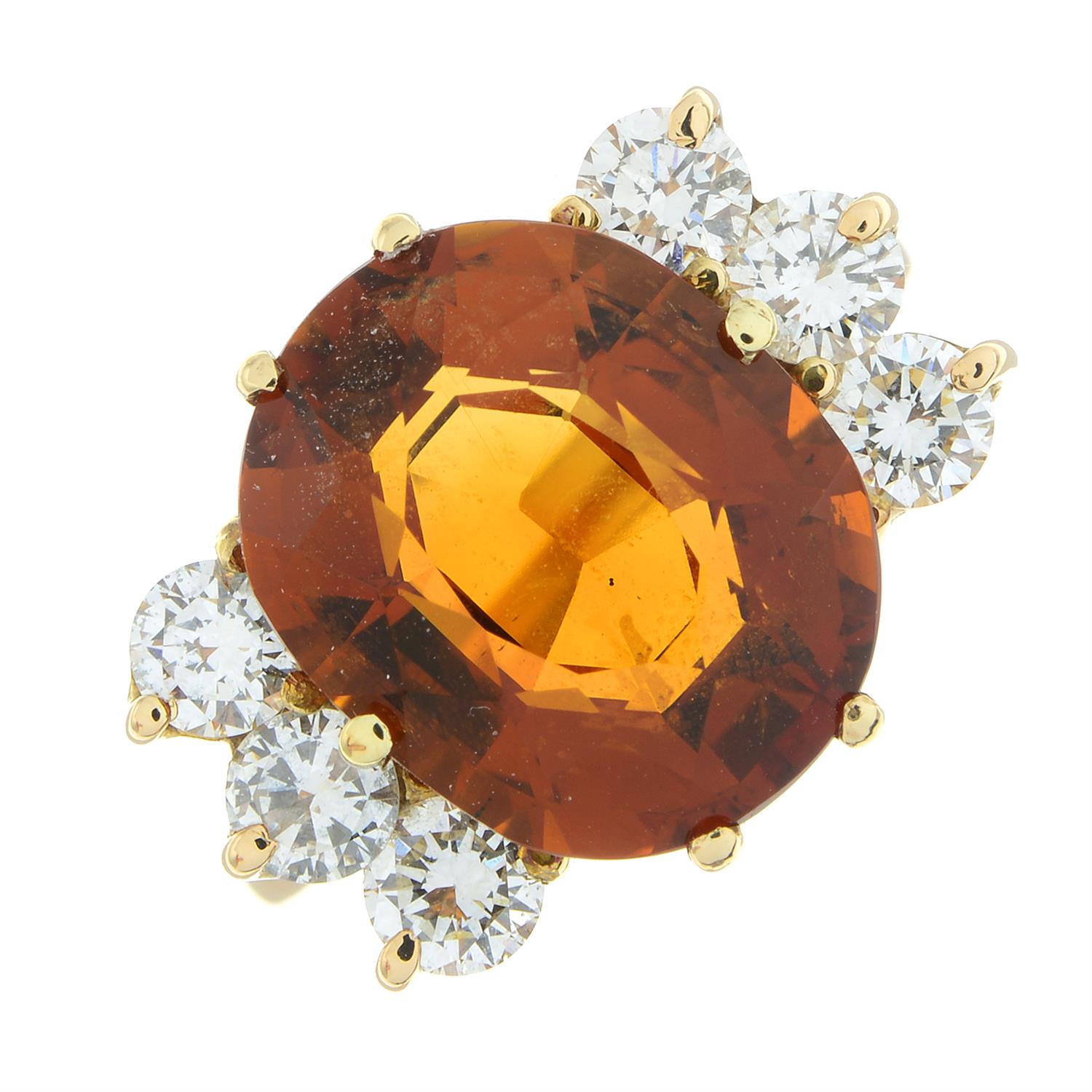 Citrine and diamond ring - Bild 2 aus 5