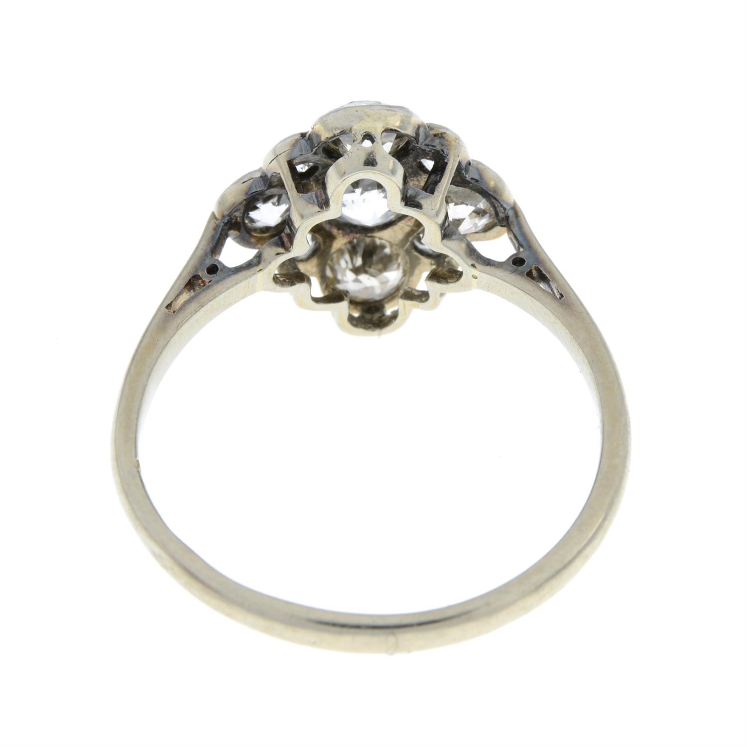 Early 20th century old-cut diamond cluster ring - Bild 3 aus 5