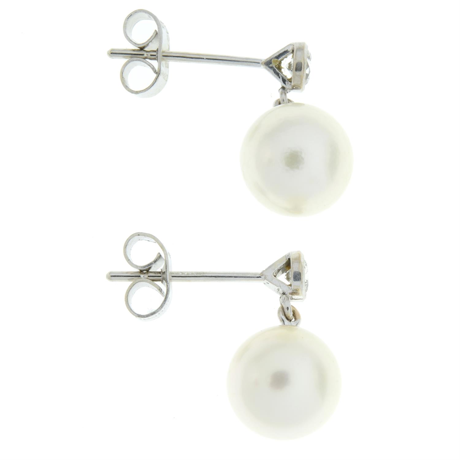 Cultured pearl and diamond earrings, by Boucheron - Bild 3 aus 3