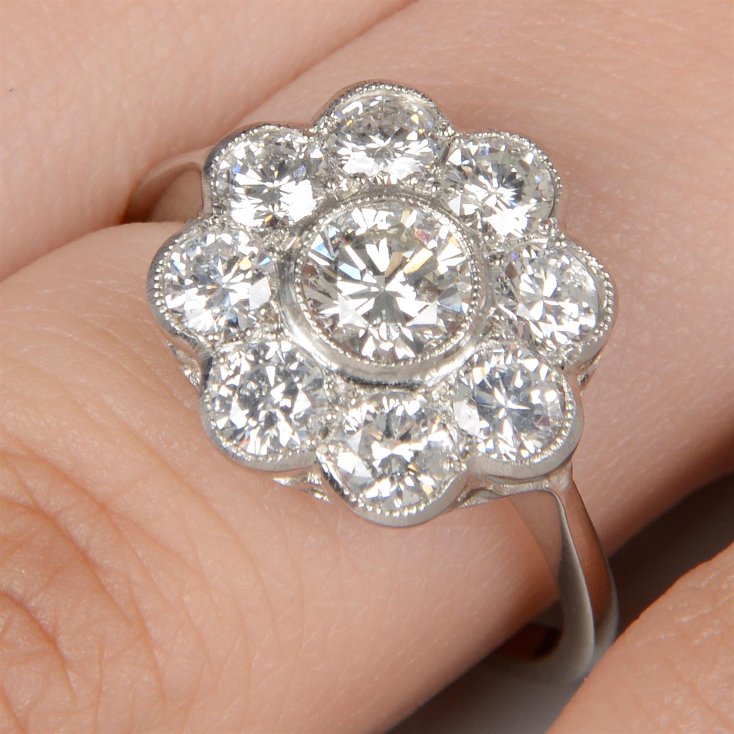 Diamond Cluster Ring