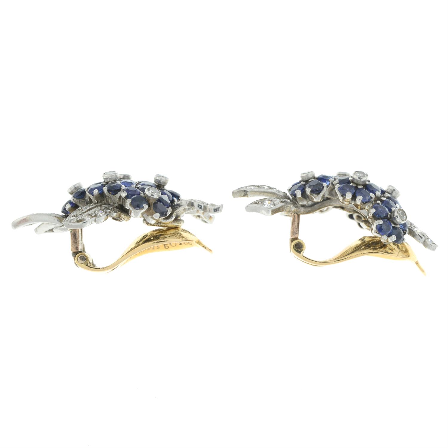 Diamond and sapphire earrings, by Van Cleef & Arpels - Image 4 of 4