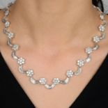 Platinum diamond necklace