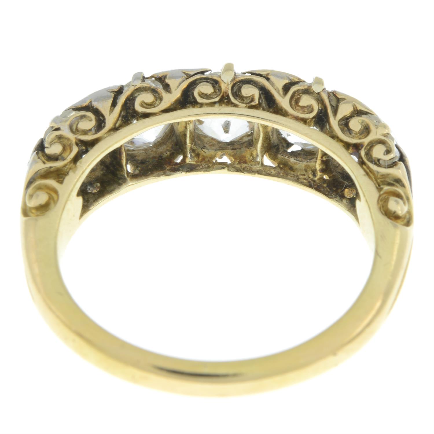 Victorian gold old-cut diamond five-stone ring - Bild 3 aus 5