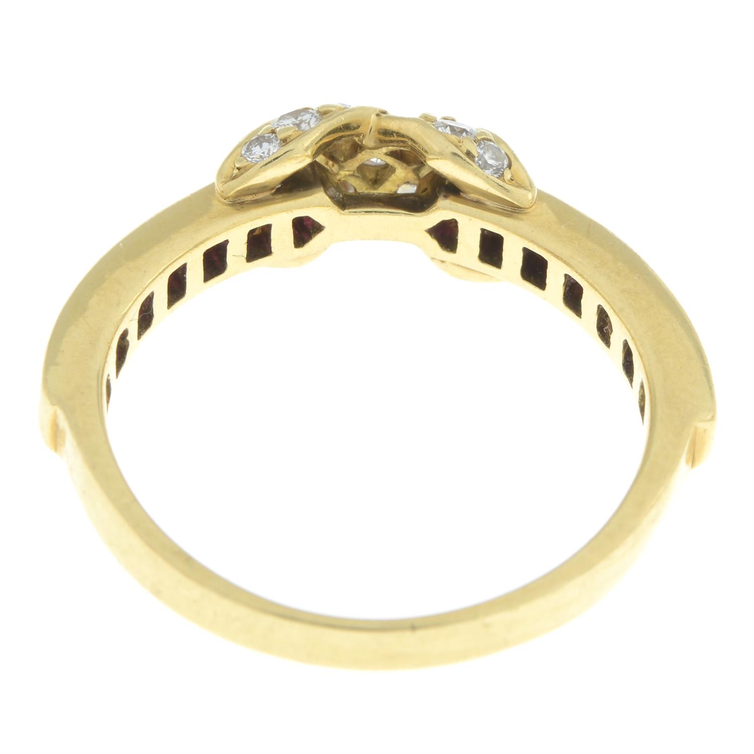 18ct gold diamond and ruby ring, by Tiffany & Co. - Image 3 of 5