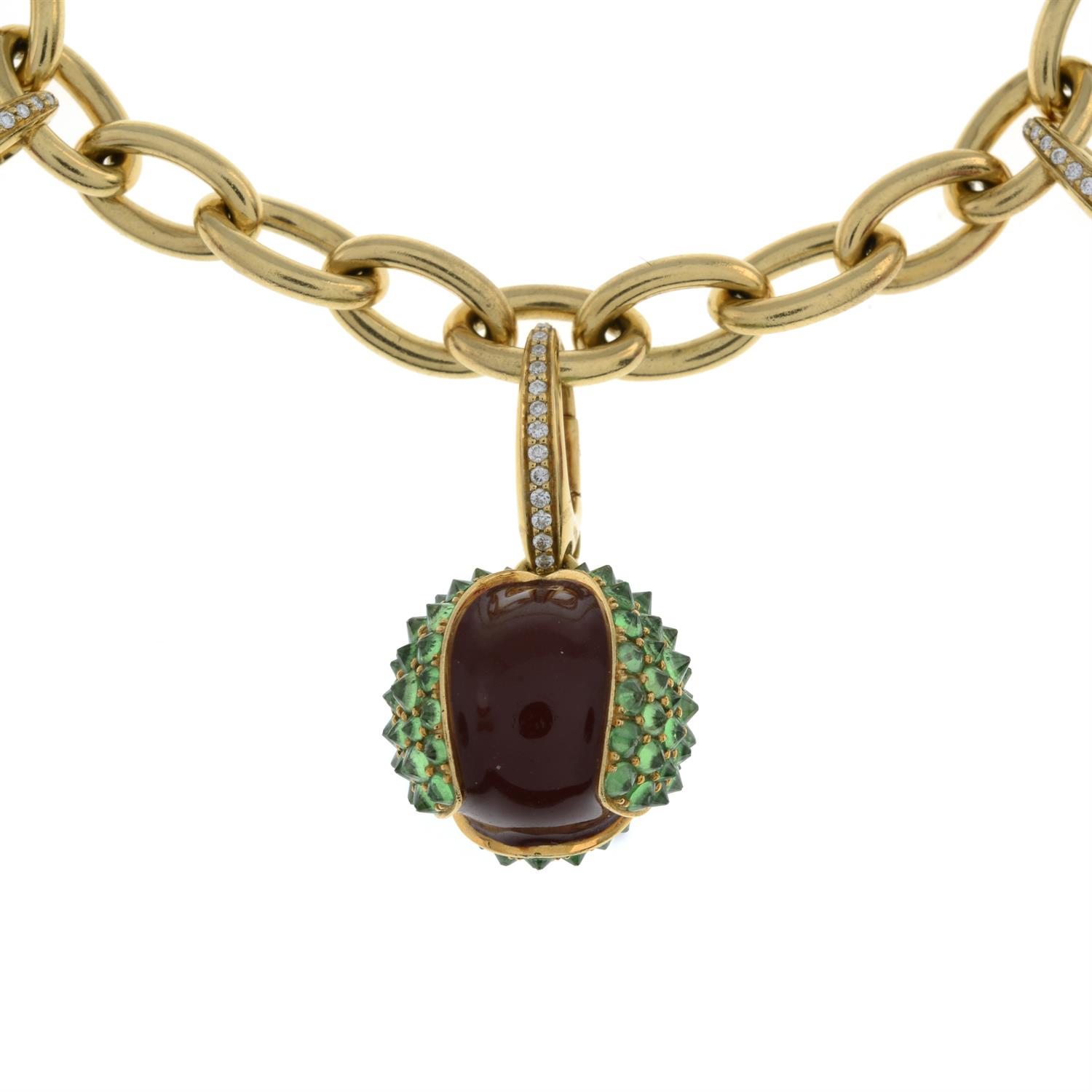 18ct gold bracelet and four charms, by Asprey - Bild 4 aus 7