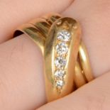 Early 20th century 18ct gold diamond snake ring