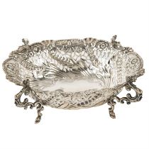 Late Victorian pierced silver dish.