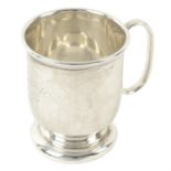 1920's silver christening mug.
