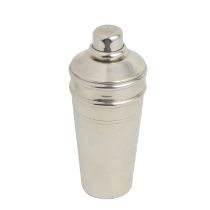 Contemporary silver cocktail shaker.