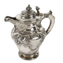 Victorian Scottish silver wine jug.