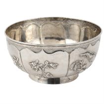 Chinese export silver bowl.