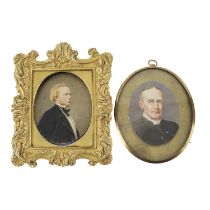 Two portrait miniatures of gentlemen