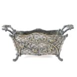 Aesthetic silver plated basket planter