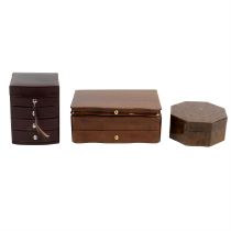 Assorted jewellery boxes