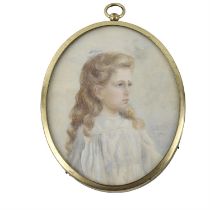 Portrait miniature 'Winifred' by G.I Penny