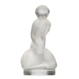 Lalique Glass Nude Leda and The Swan Figurine Paperweight