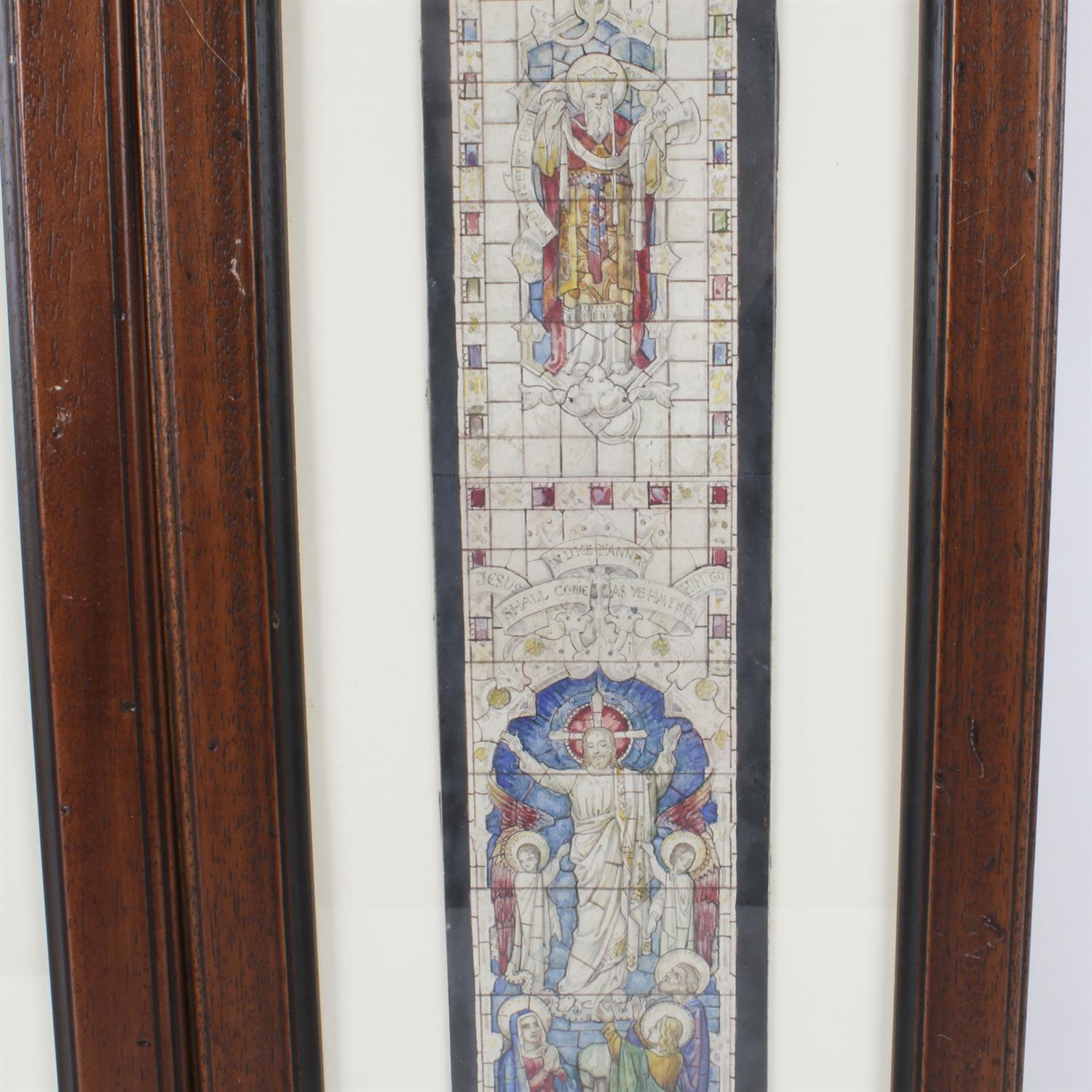 Two framed John Hardman & Co stained glass window designs - Image 2 of 4