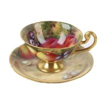 Royal Worcester Fallen Fruits cabinet cup and saucer